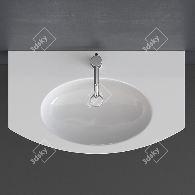 Catalano Velis Wall-mounted Washbasin 3D model image 4