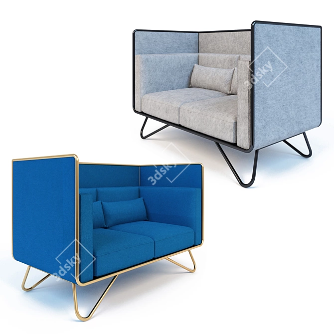 Nook-2 Sofa: Stylish Comfort by Artu 3D model image 2