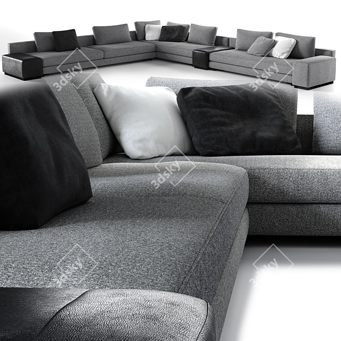 Modern Minotti Daniels Sofa 3D model image 2