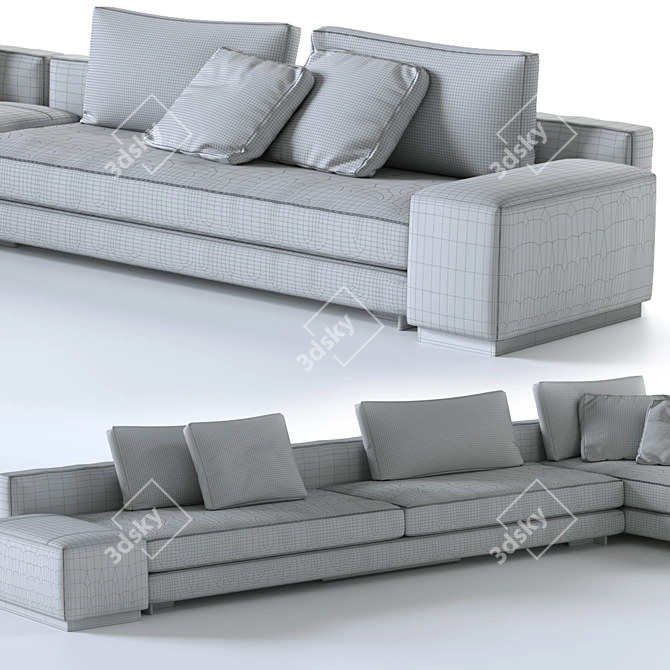 Modern Minotti Daniels Sofa 3D model image 3