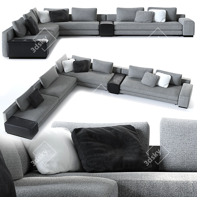 Modern Minotti Daniels Sofa 3D model image 4