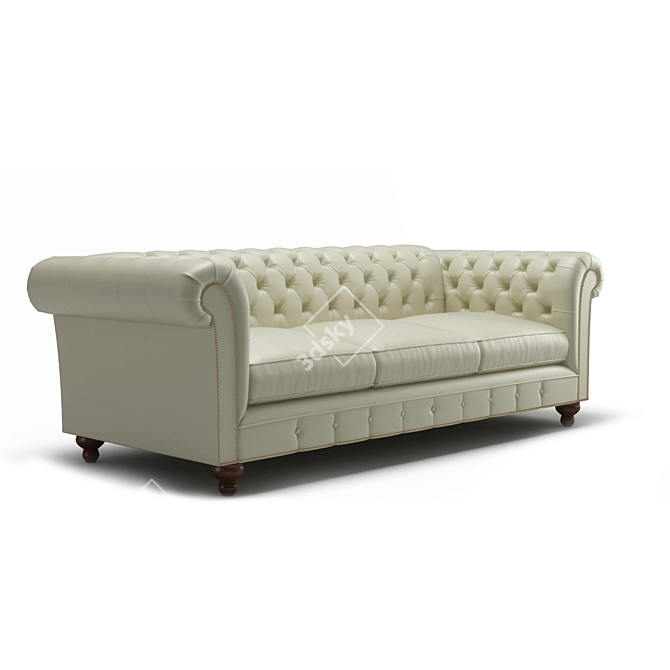 Elegant Chesterfield Sofa | High-Quality Model 3D model image 3