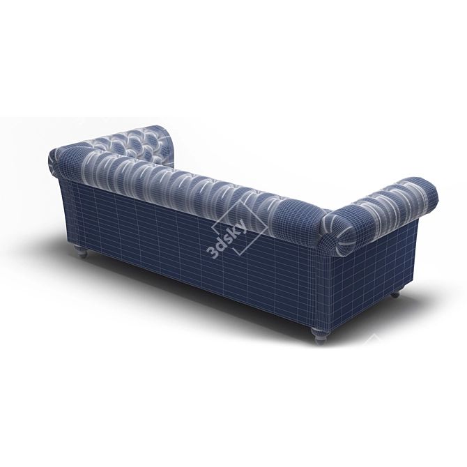 Elegant Chesterfield Sofa | High-Quality Model 3D model image 5