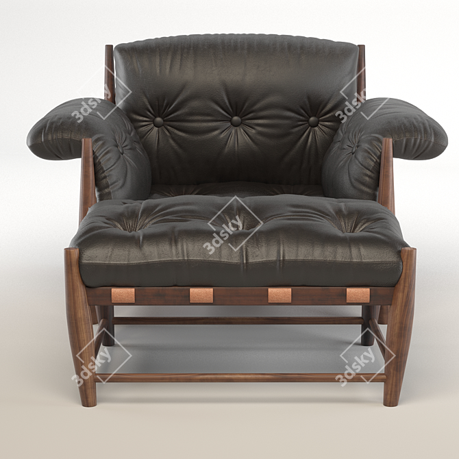 Modern Mole Armchair Set 3D model image 2