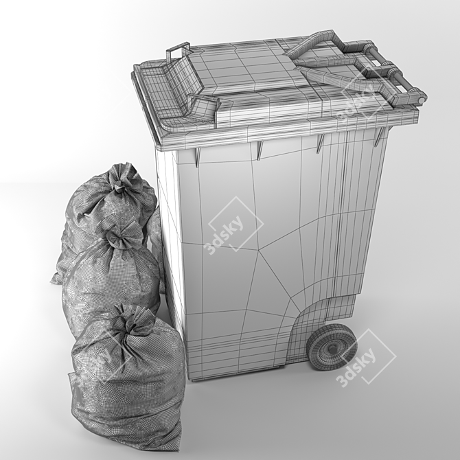 197K Poly Garbage Bin 1: Hires Renders, Turning-Table Preview 3D model image 5