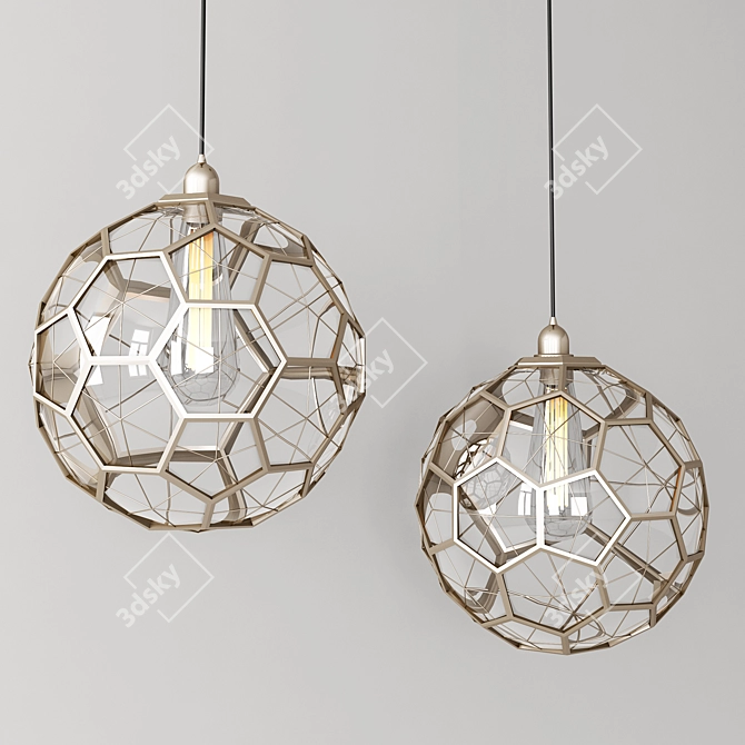 Modern Geometric Light Fixture 3D model image 1