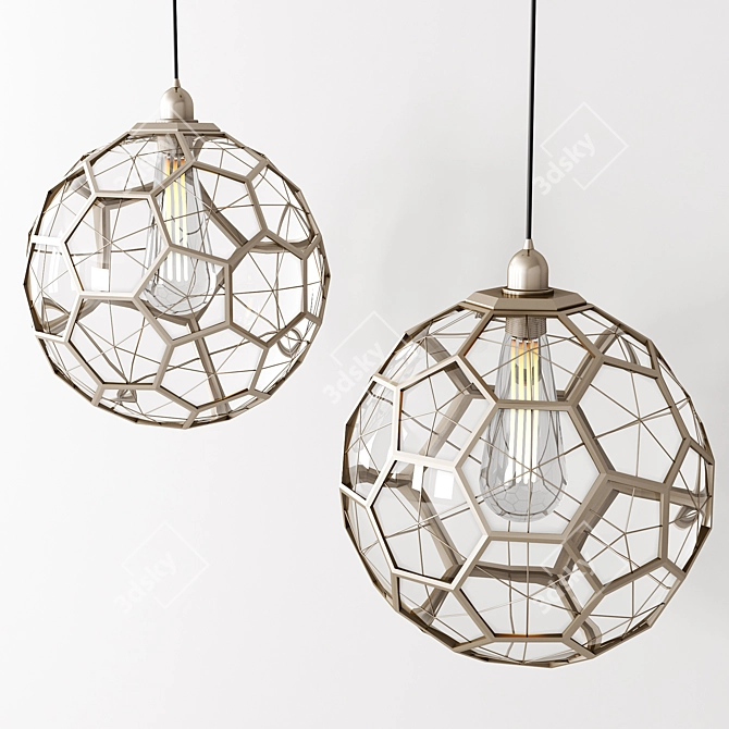 Modern Geometric Light Fixture 3D model image 2