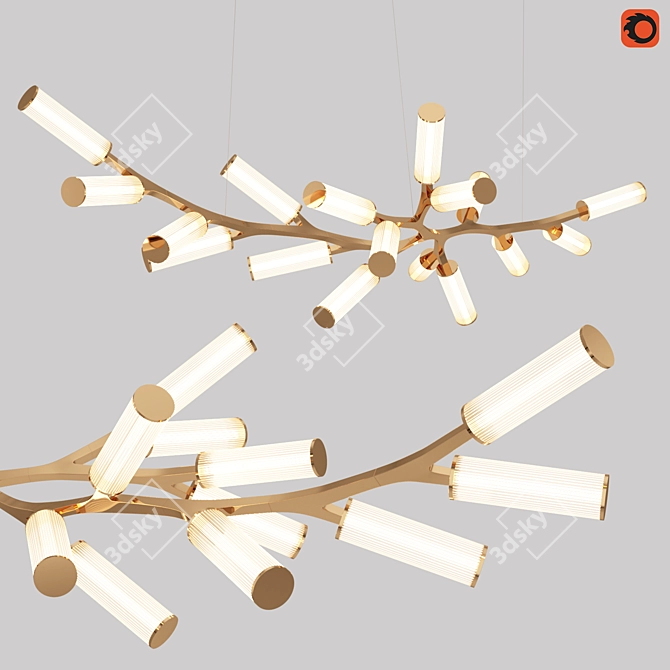 Steinway Haara: A Musical Chandelier 3D model image 1