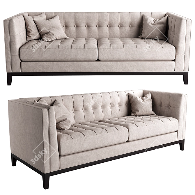 Eichholtz Aldgate Velvet Sofa 3D model image 1