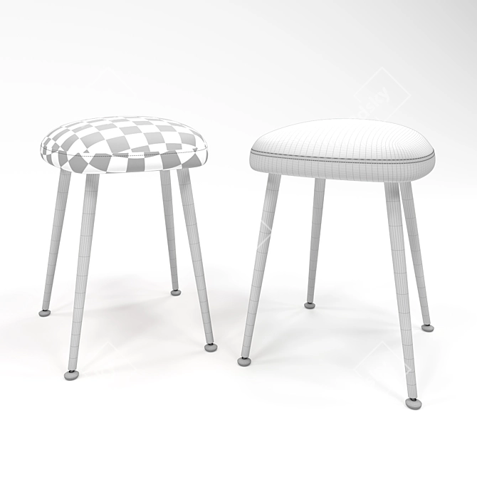 Stylish Redoute Stool: Topim 3D model image 2