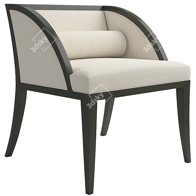 Elegant Palerme Dining Chair 3D model image 1