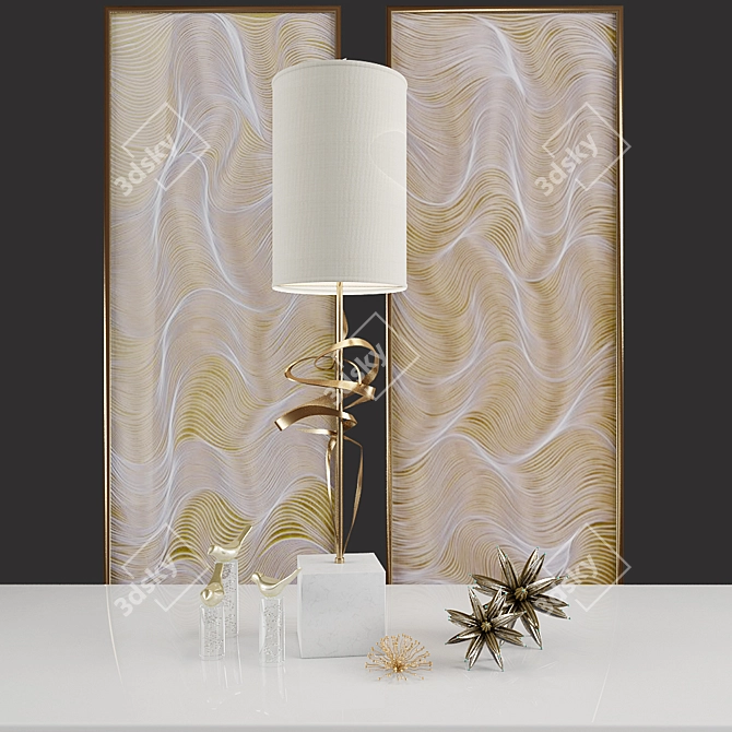 Elegant Architecture Lamp Set 3D model image 8