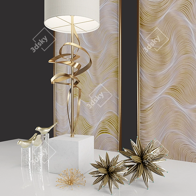 Elegant Architecture Lamp Set 3D model image 9