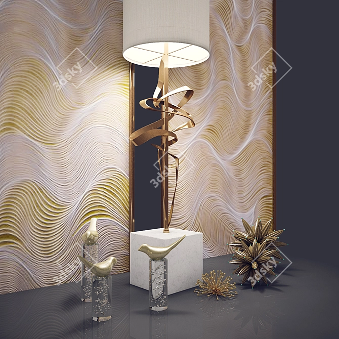 Elegant Architecture Lamp Set 3D model image 14