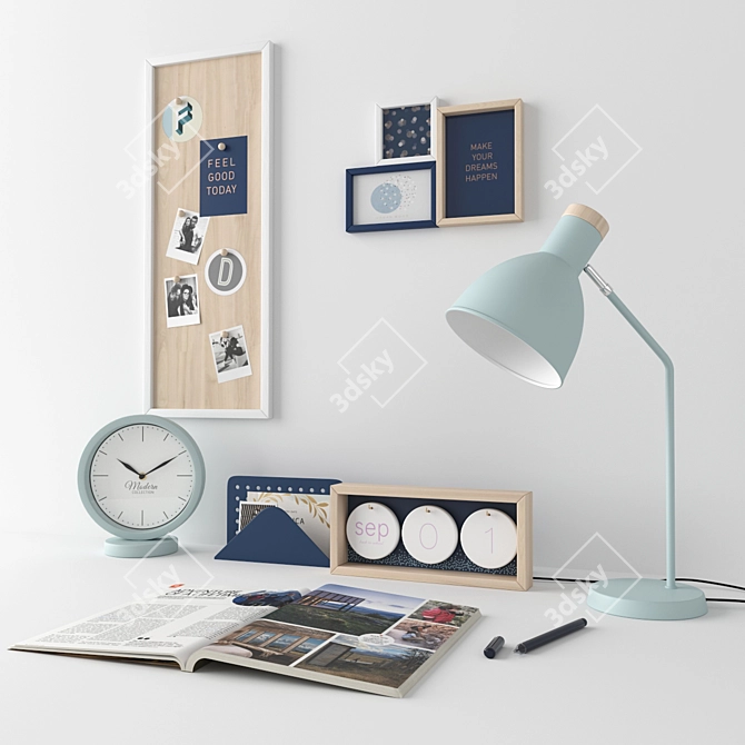 Maison Decor Set: Frames & Calendar 3D model image 1