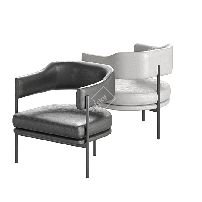 Elegant Isabella Chair: Beyond Comfort 3D model image 3