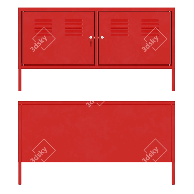  Versatile IKEA PS Cabinet: Blue, Green, Red (119x40x63 cm) 3D model image 3