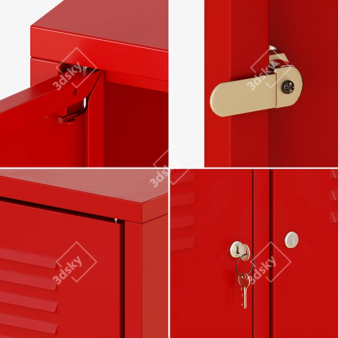  Versatile IKEA PS Cabinet: Blue, Green, Red (119x40x63 cm) 3D model image 4