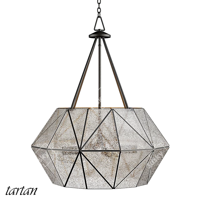 Tartan Pendant: Modern Stylish Lighting 3D model image 1