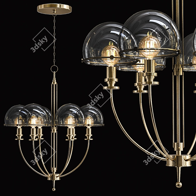 Phileas Brass Chandelier - 26 3D model image 1