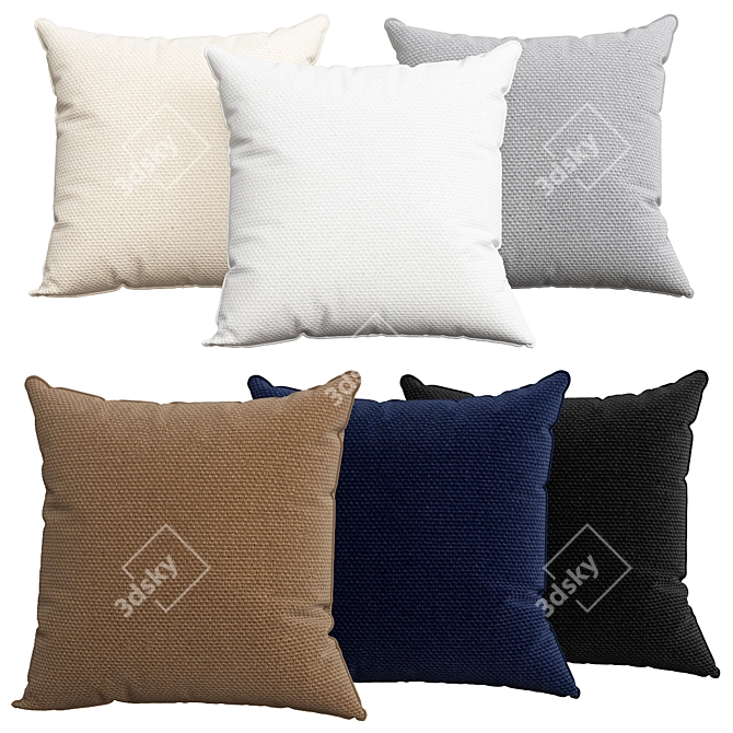 Cozy Dreams Pillows 3D model image 1