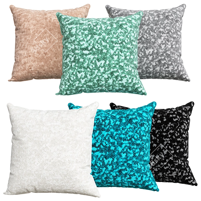 Cozy Decorative Pillows 3D model image 1