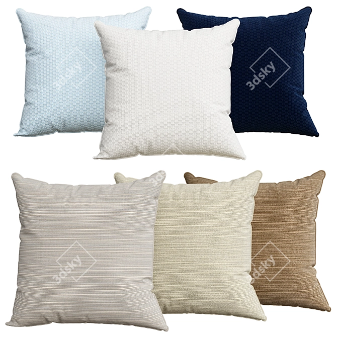 Cozy Cushion Collection 3D model image 1