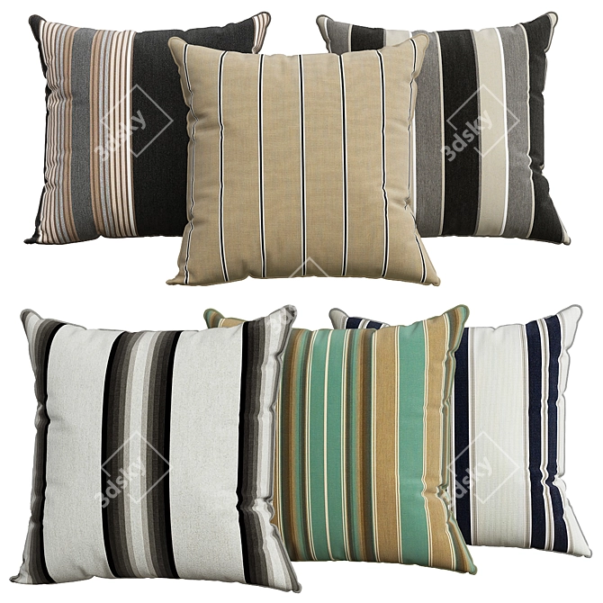 Cozy Cushion Collection 3D model image 1