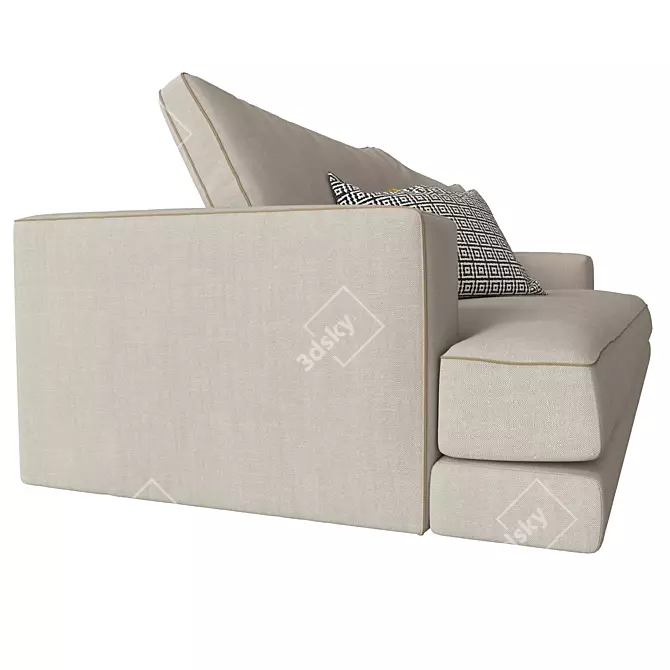 Elegant Nathan Sofa: Stylish Comfort 3D model image 4