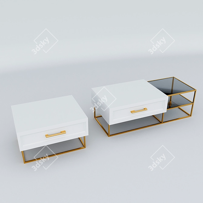 Modern Bedroom Furniture Set 3D model image 3