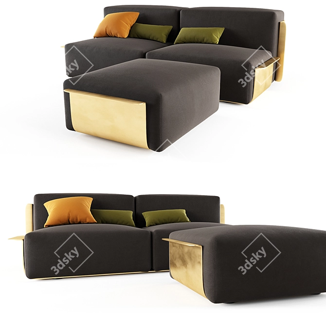 Loom Sofa: Striking Italian Design 3D model image 2