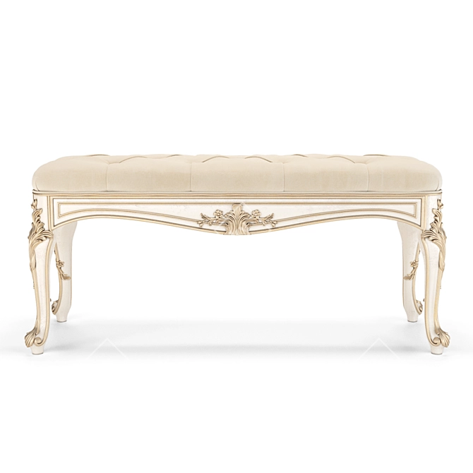 Handcrafted Laura Bench: Italian Materials, Customizable 3D model image 3