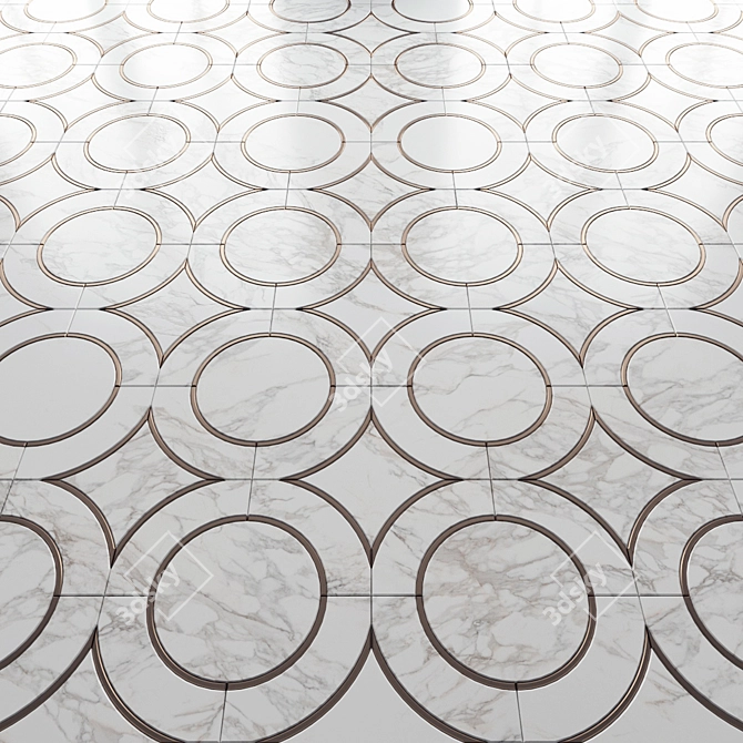 Highland Alpenglow Deux Marble Tile: Sleek Elegance for Every Space. 3D model image 4