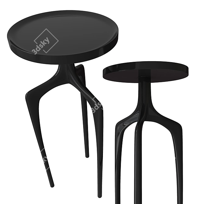 Bronze Bridger Side Table: Elegant and Functional 3D model image 3