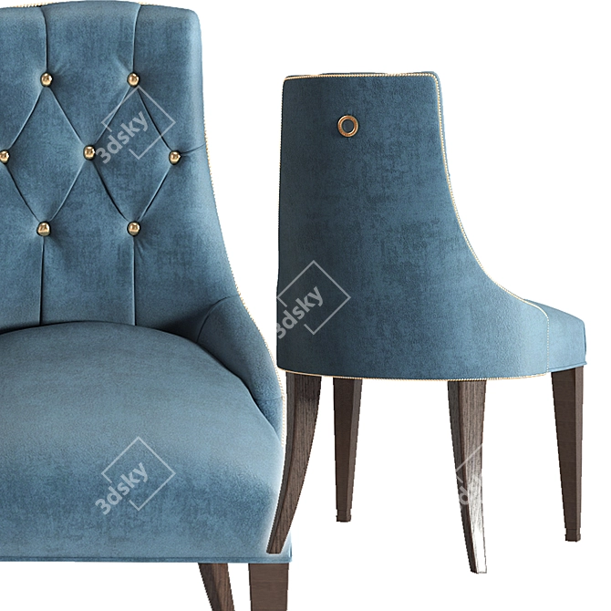 Elegant Ritz Dining Chair by Thomas Pheasant 3D model image 2