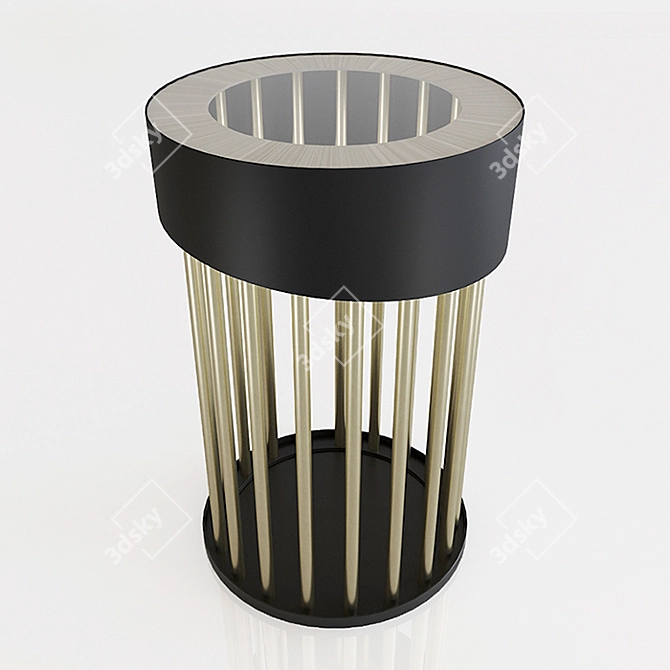 Sleek Hollow Side Table 3D model image 1