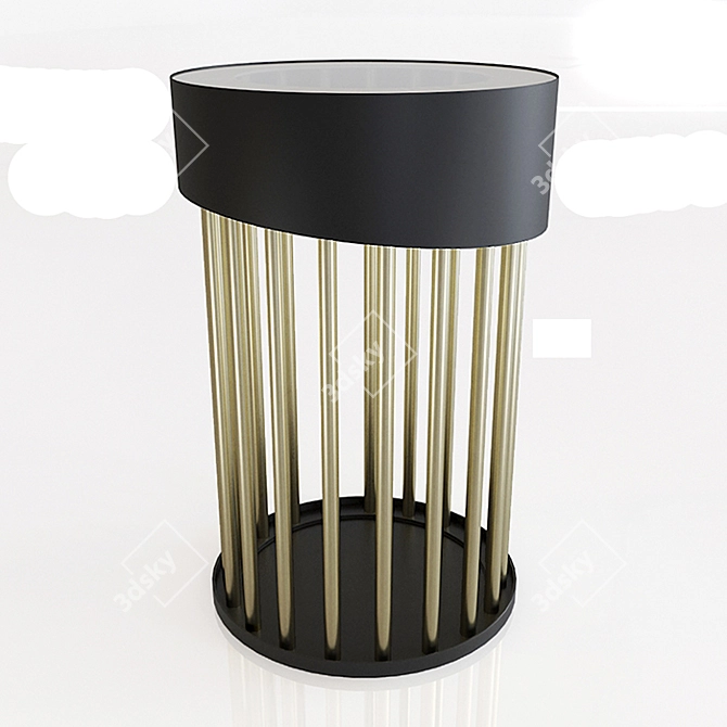 Sleek Hollow Side Table 3D model image 2