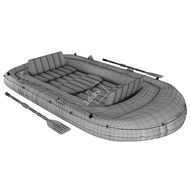 Intex War Boat: Versatile Watercraft for Epic Adventures 3D model image 2