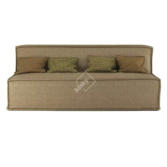 Tommy Milano: Comfortable Folding Sofa 3D model image 1