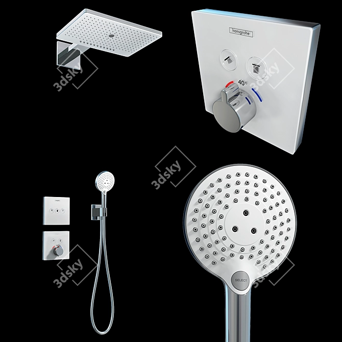 Luxury Shower Experience Set 3D model image 1