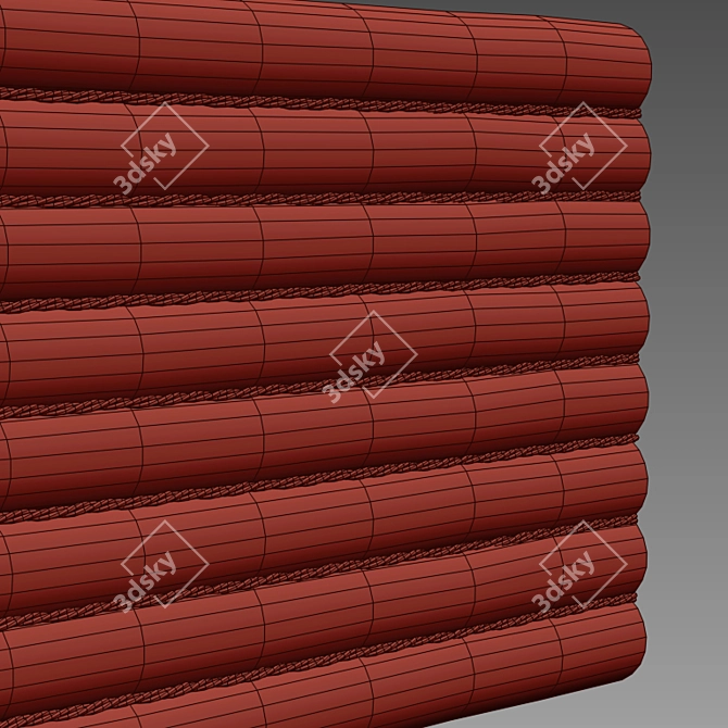 Rustic Log with Jute Rope 3D model image 3