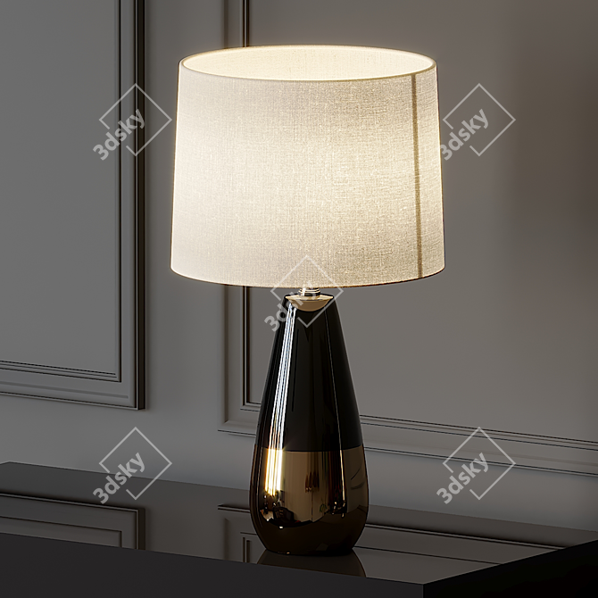 Elegant Roscoe Ceramic Table Lamp 3D model image 4