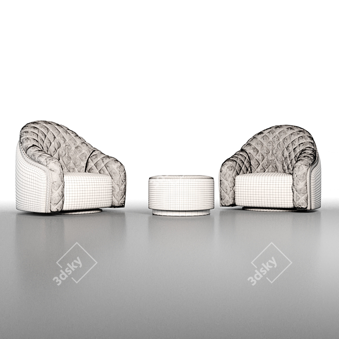 Elegant Cantori Portofino Armchair 3D model image 2