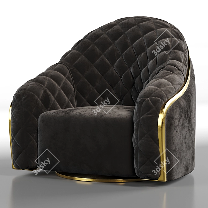 Elegant Cantori Portofino Armchair 3D model image 4