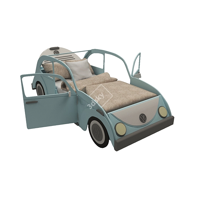 VW Baby Crib: Sleek & Functional 3D model image 1