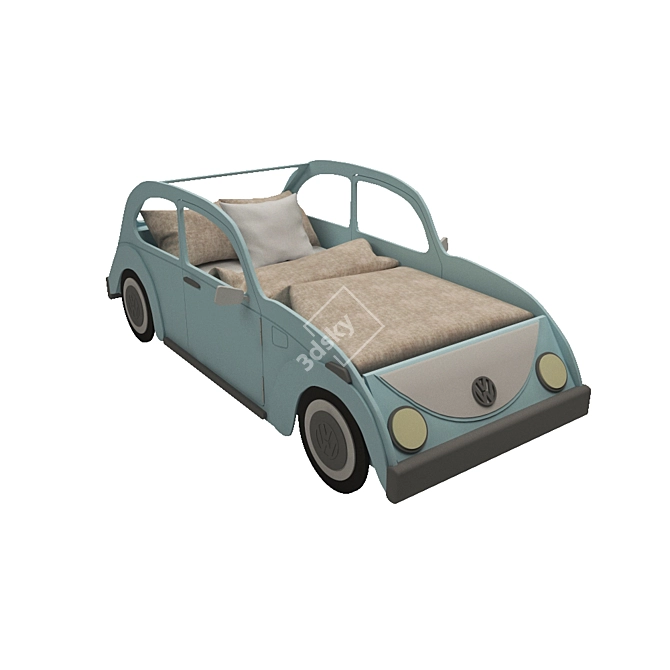 VW Baby Crib: Sleek & Functional 3D model image 2