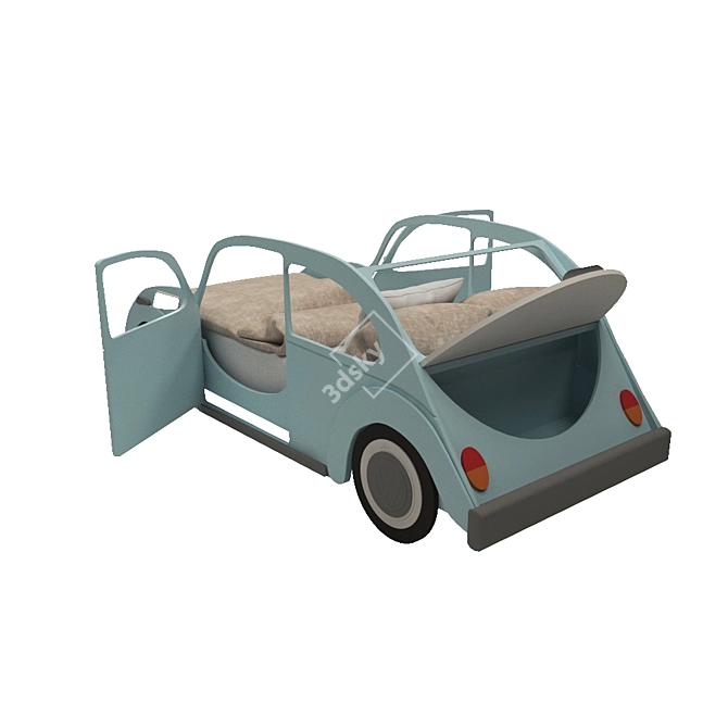 VW Baby Crib: Sleek & Functional 3D model image 3