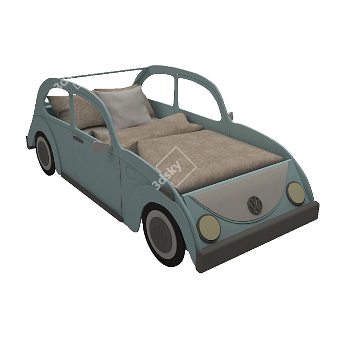 VW Baby Crib: Sleek & Functional 3D model image 4
