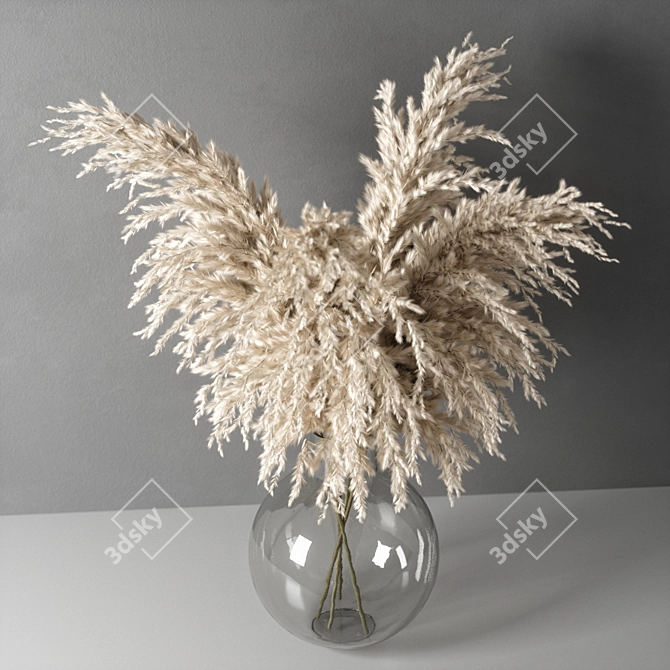 Elegant Opacity Vase 3D model image 3