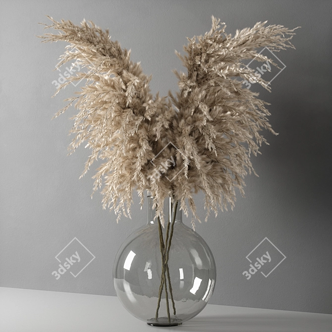 Elegant Opacity Vase 3D model image 4